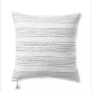 Serena & Lily PRYCE Pillow Cover - 22” - 22 SQ in Ivory BOHO Pillow case NEW